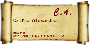 Czifra Alexandra névjegykártya