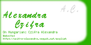 alexandra czifra business card